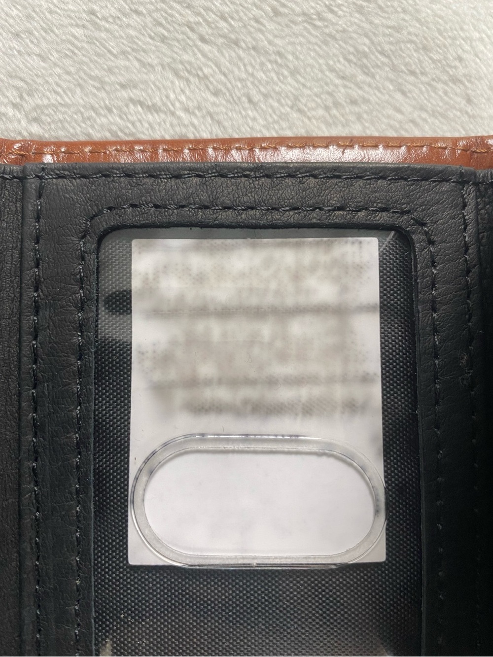 Tony Lama Genuine Leather Boho/Southwest Fabric Pattern Tri Fold Wallet - Picture 10 of 10
